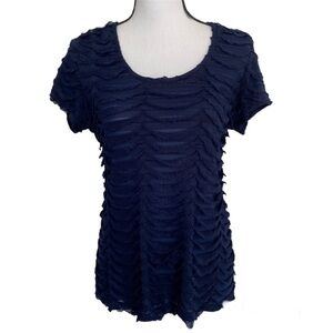 Georgia Rylie Ruffle Short Sleeve Top Size M